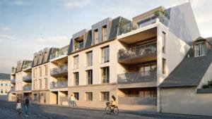 Vue extérieure des appartements neufs de la résidence Carré Voltaire à Bourges