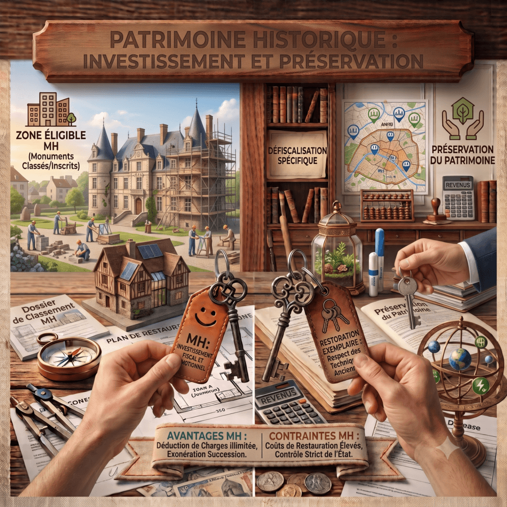 Rénovation d'un bien immobilier de prestige éligible à la loi Monuments Historiques par Heritium-patrimoine