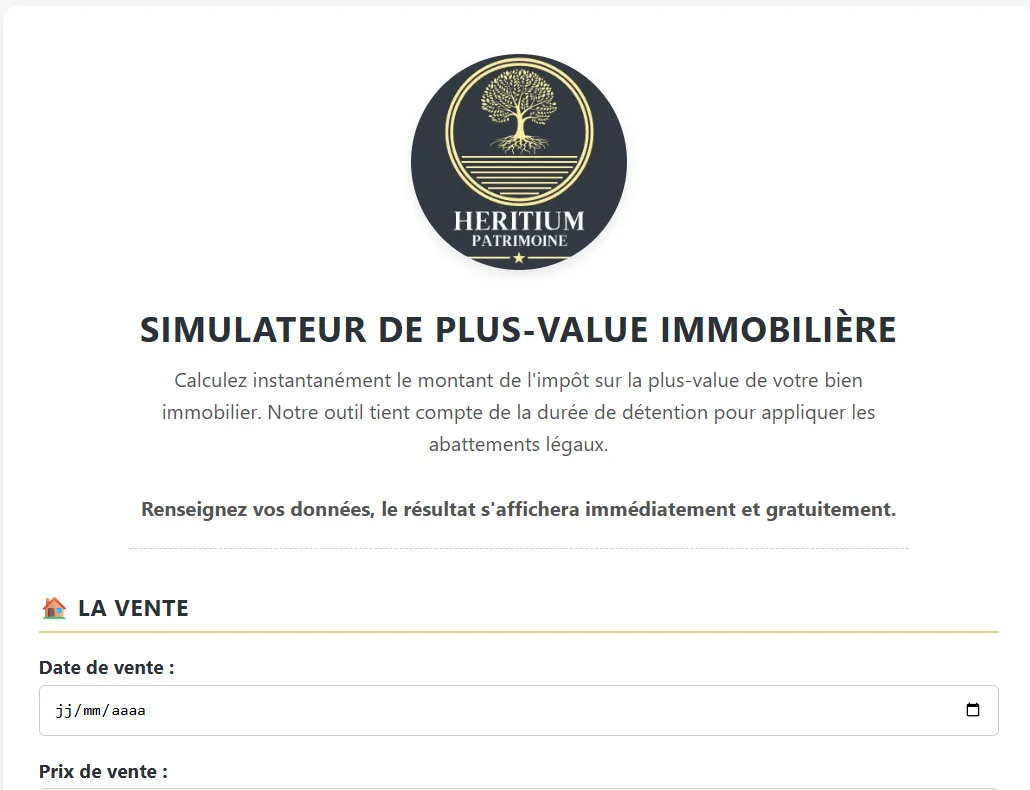 Estimez instantanément et gratuitement le montant de l'impôt sur votre plus-value immobilière en tenant compte des abattements liés à votre durée de détention.